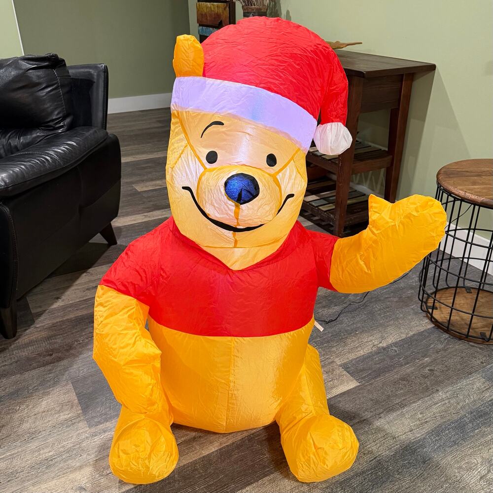 Disney / Gemmy Industries Winnie the Pooh Christmas Airblown Inflatable 3.5 ft